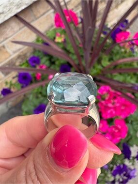 Swarovski Gemma Blue Crystal Statement Ring – Retired